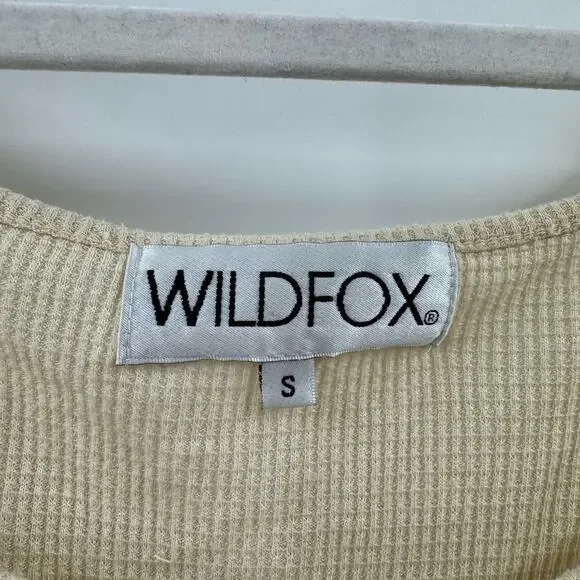 Wildfox Desert Dahlia Waffle knit Henley long sleeve tee - Picture 4 of 7